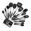 Silicone & Stainless Steel 15-Piece Non-Stick Kitchenware Set: Spatula, Soup Spoon, More.