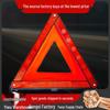 Compact Car Safety Triangle Reflector: Foldable Warning Sign with Tripod Base