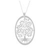 [P1918] - Silver 'Tree of Life' Silver Necklace (rhodium-plated)