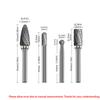 8x Double Cut Tungsten Carbide Burrs Rotary Burr Set 1/4" Shank Die Grinder Bit