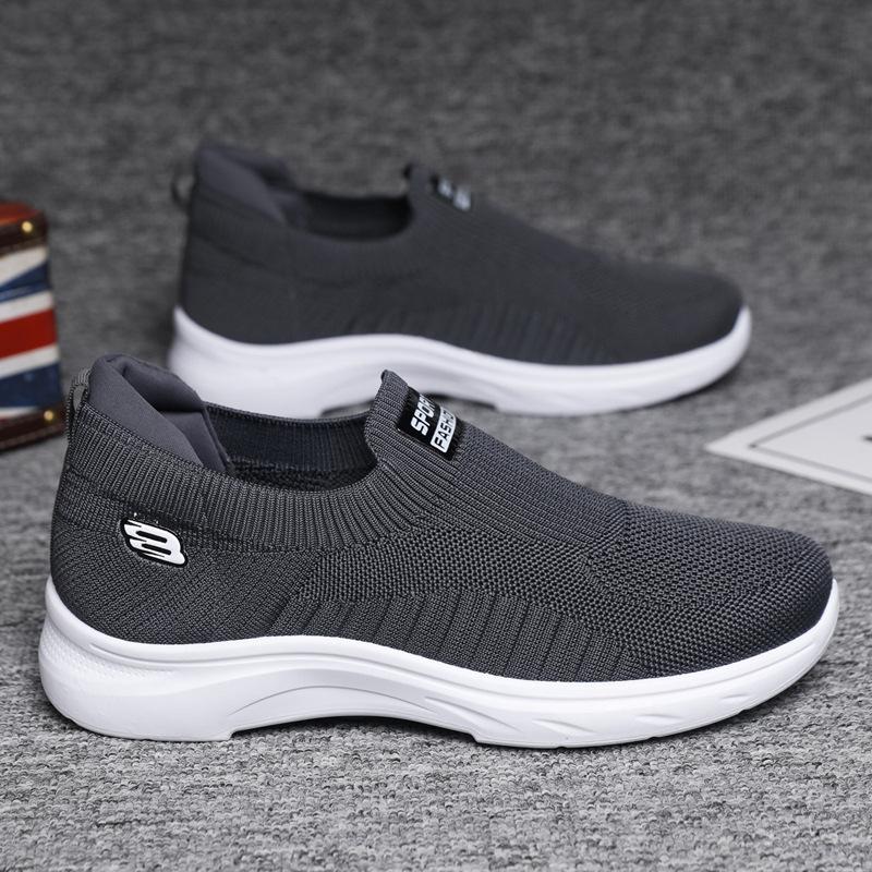 New Trendy Men's Casual Soft-soled Single Shoes Versatile Outdoor Sports Breathable Shoes One-pedal Lazy Shoes