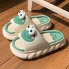 Lovely Frog Linen Slippers Women Couples Non Slip Thick Soled Spring Summer Cotton Linen Cool Slippers Home Slipper