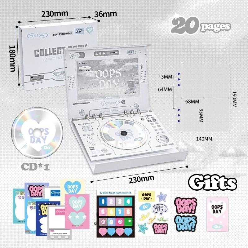 Новое поступление Винтажный DVD фотоальбом большой вместимости Книга для коллекции 3 дюйма K-pop Idol фотокарты биндер Блестящий держатель для карт Оптом