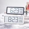Battery Operated Large Display Digital Wall Clock with Temperature and Date Display Easy To Read for Living Room
