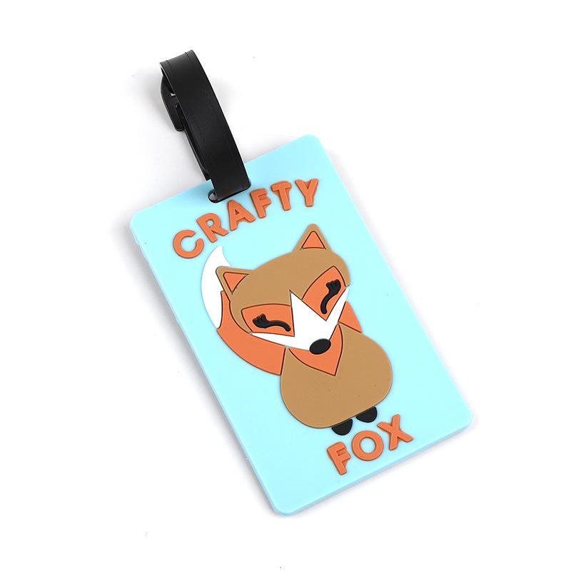 1pc Cartoon Animal PVC Luggage Tag Women Men Holiday Travel Accessories Suitcase Tags Name ID Address Lable Travel Luggage Tags
