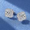 Moissanite Four-Leaf Clover Diamond Stud Earrings for Women - European and American Style