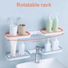 Wall Mount Corner Shelf Punch Free 180 Degree Rotatable Hollow Drain Bathroom Shower Shampoo Storage Rack Holder Organizer Bathroom Supplies