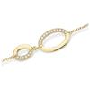 [L7695] - Gold Plated Bracelet 'Sissi' White Gold - 29x9 Mm