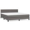VidaXL Divan Bed with Mattress Grey 180x200 Cm Faux Leather - Model 3141081