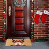 Merry Christmas Welcome Doormat Winter Non-Slip Rubber Backed Floor Mat for Home Indoor Outdoor Entrance Decoration