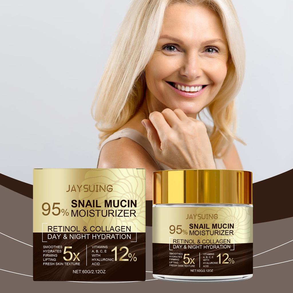 Snail Moisturizing Cream Nourish Firm Smooth Face Fade Fine Lines Improves Dark Damaged Skin Anti-Aging Collagen Whitening Cream