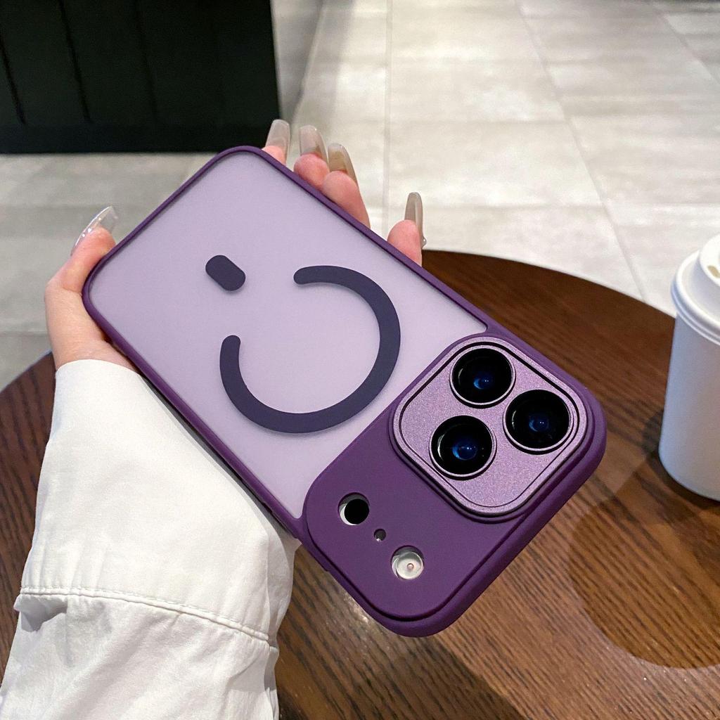 Магнитный чехол для iPhone 17 Pro Max с полной защитой объектива и защитой с эффектом кожи