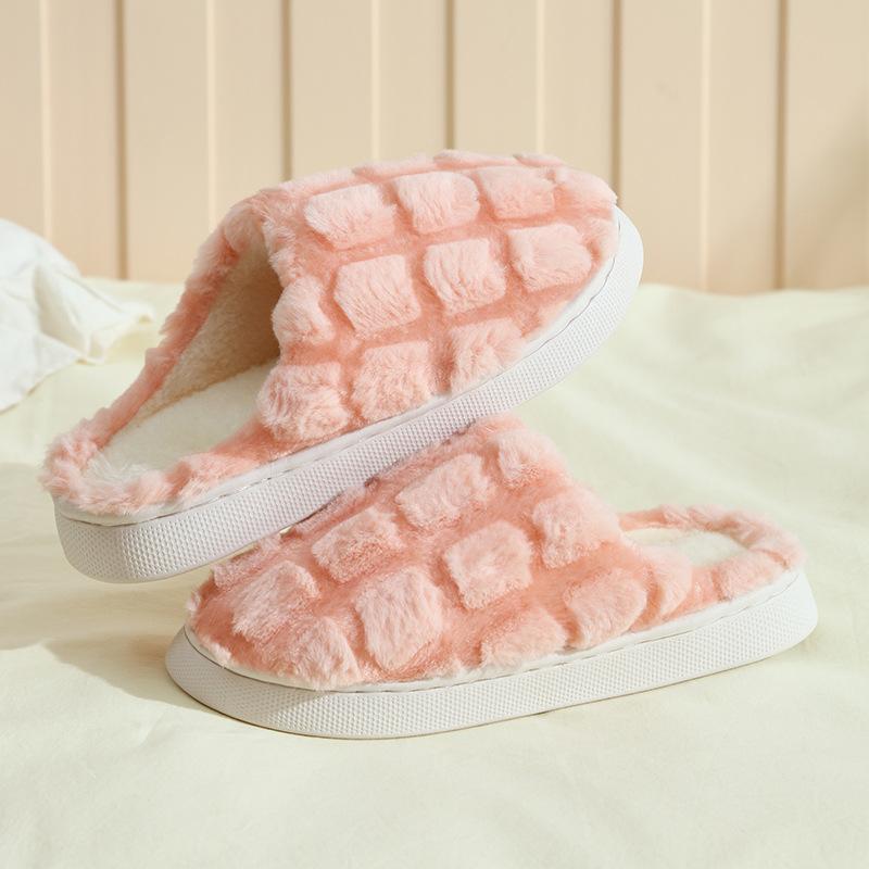 Winter Turtle Shell Cotton Slippers Women's New Indoor Home Home Home Non-slip Warm Plush Slippers Men's