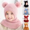 Kids Baby Boys Girls Earflap Hat Winter Warm Knit Crochet   Cap Scarf