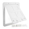 Pet Screen Door Breathable Noiseless Mosquito Prevention Burr Free Plastic Cat Flap Door White L