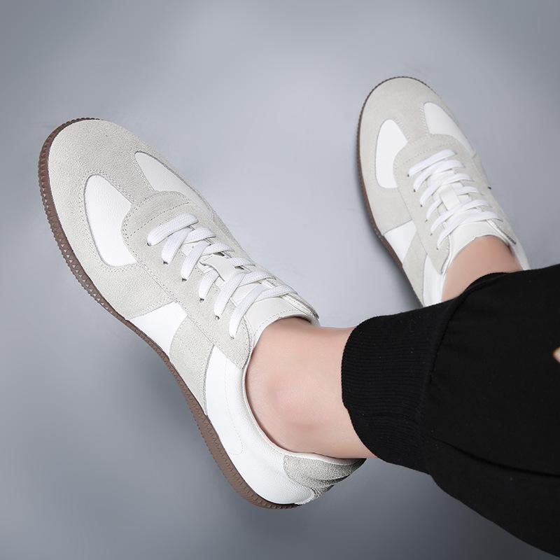 Men's Shoes Autumn 2025 New Casual Board Shoes Boys Little White Shoes German Training Shoes Retro Leather German Training Shoes Men