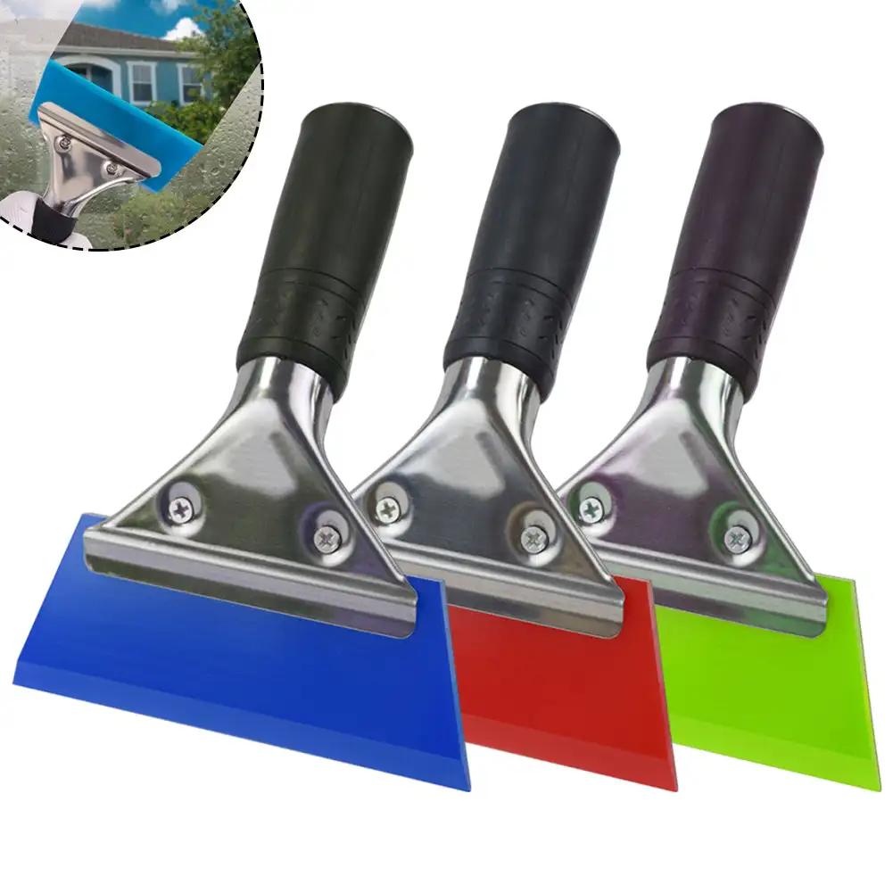 Rubber Scraper Blade Shovel Handle Window Tint Glass Wash Cleaning Tool Carbon Film Wrapping Car Squeegee Car Winter Accessories