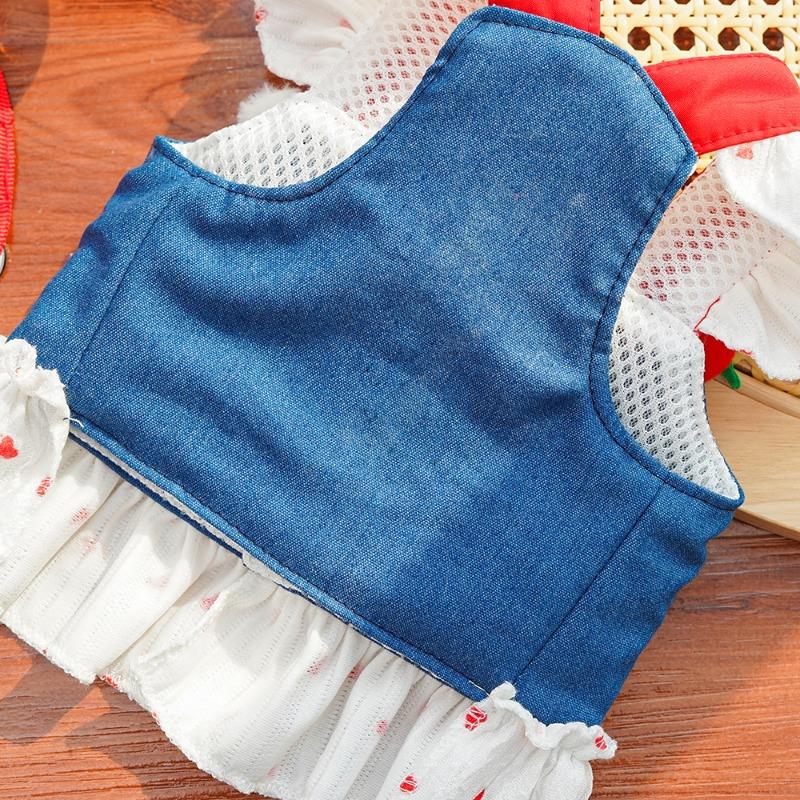 Chest Strap Pet Dog Dog Cat Clothing Teddy Bigbear Magic Schnauzer Small and Medium Dog Cat Dress Dog Supplies