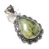 Prehnite Gemstone Handmade 925 Sterling Silver Gift Jewelry Pendant 2.48" M0m05