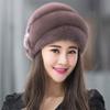 Women's Fur Cap 2022 Winter Fur Marten Fluffy Fur Cap Women's Headband Outdoor Winter Cap Earmuff Ski Cap Thermal Insulation