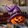 Indoor Outdoor Halloween Pumpkin Ornament Witch Hat Design Retro Cute Pumpkin Figurine Table Festival Decoration