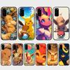 CT55 Eevee Pokemon Case for Xiaomi Poco X6 X4 M5 M6 F5 F6 C65 C55 C50 C51 C40 Redmi Note 7 8 14C A3X 13C 12C 11 10A 9C Pro Black Sofe Cover