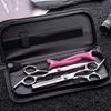 1 Set Hair Cutting Scissor Kit with Case Professional Salon Barber Stainless Steel Hairdressing Thinning Shears Comb Hair Clips Cleaning Cloth Set