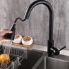 Kitchen Faucets Blacked Single Handle Pull Out Kitchen Tap Single Hole Swivel 360 Degree Cold & Hot Water Mixer Tap