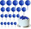 20 Pcs Mini Balloon Cake Topper Decorations with Gold Balls On Sticks - Cake Picks for Birthday, Wedding, and Party Decorations