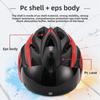 Adult Magnetic Goggles Bicycle Helmet Integrated Molding Bicycle Road Bike Riding Helmet with Tail Lights