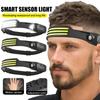 Head Led Light Sensor HeadLight USB Rechargeable Built-in Battery Flashlight Head Torch 5 Lighting Modes Waterproof Headlight