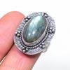 Labradorite Gemstone 925 Sterling Silver Jewelry Ring Size 8.5