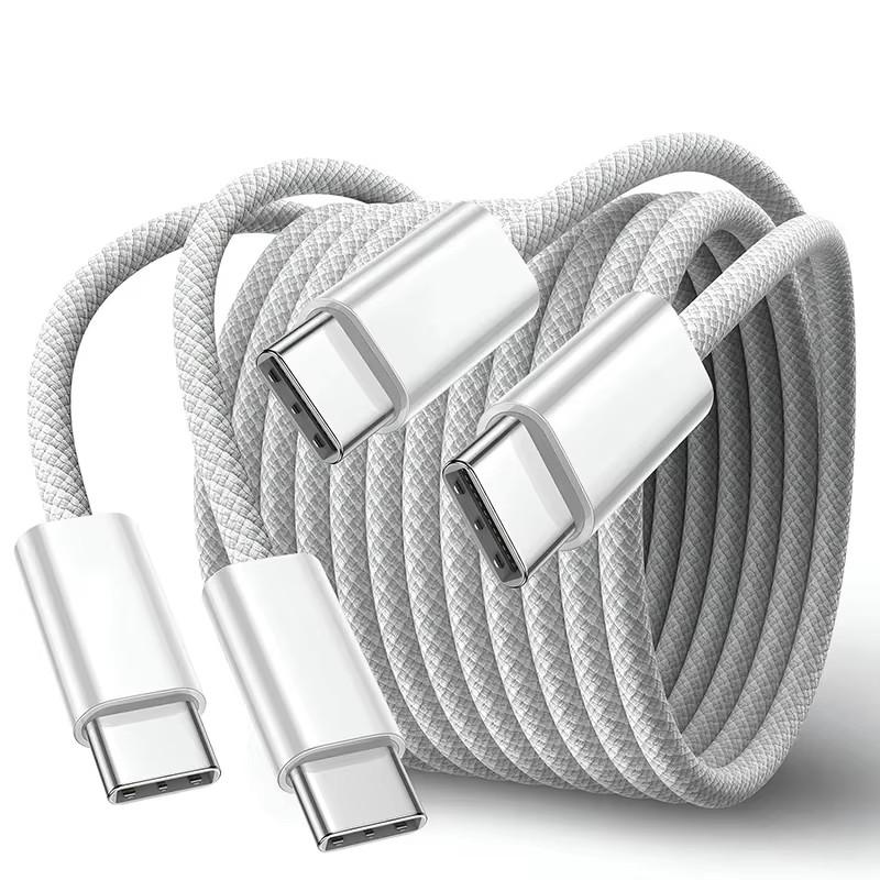 60W USB C To USB C Fast Charging PD Cable For iPhone 15 16 Pro Max 15 Plus Samsung Huawei Honor Xiaomi Redmi Type C Braided Wire