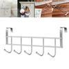 1PCS Over The Door Hook Hanger Organizer For Coat Towel Bag Robe 5 Hooks Durable