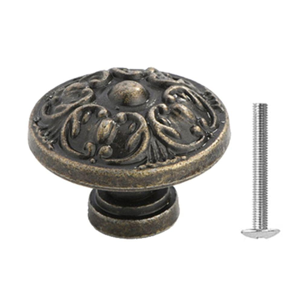 Bronze Closet Door Knoks Solid Round Cabinet Knobs  for Warehouse, Glass Door& Garden Door