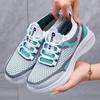 Leisure Sports Shoes New Thick Soled Height Increasing Mesh Breathable Color Blocked Vulcanized Shoes