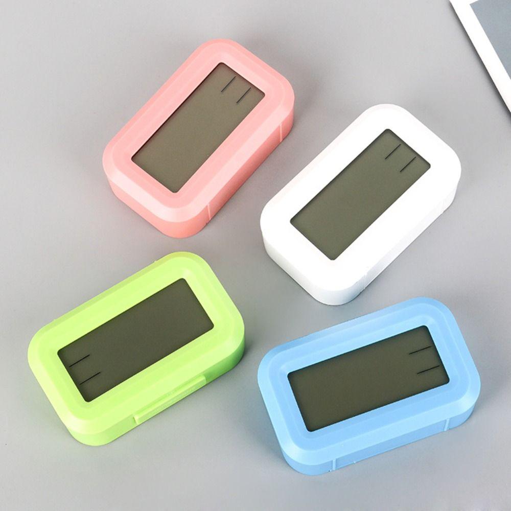 Plastic Digital Alarm Clock Silent LED Electronic Clock Creative Silent Snooze Clock  Date Display