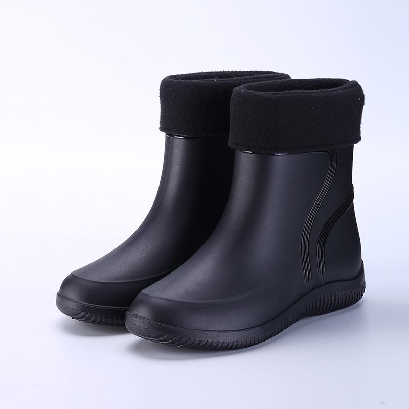 3306 Mid-Tube Fashion Rain Boots for Men and Women - Non-Slip, Waterproof, Thick Rubber Shoes, Ideal for Kitchen Work