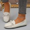 2024 Plus Size Women's Shoes Slip On Women's Flats Casual Bean Flats Women Bow Tie Round Toe Soft Bottom Outdoor Ladies Shoes