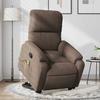 VidaXL Reclining Massage Armchair Brown Microfiber Fabric 3204935