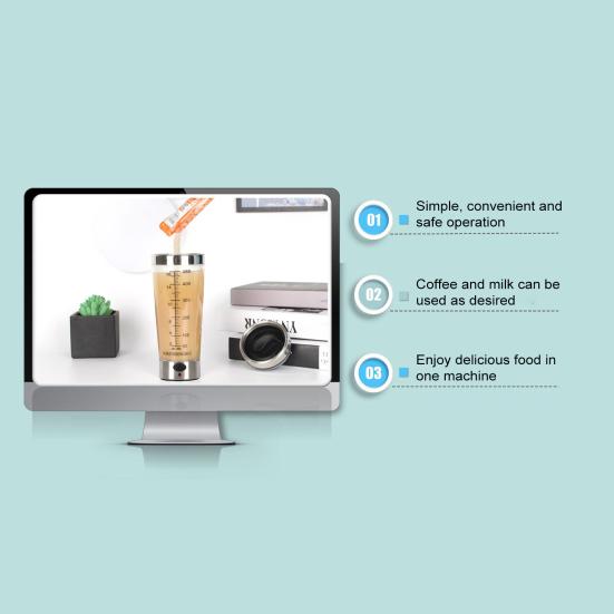 500ML Automatic Mixing Cup High Speed Electric Protein Milk Yam Powder Shaker Bottle Portable Mixer Blender Water Bottle Birthday Gift