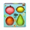 Speed Cube Set (4-Pack) 3D Fruit Rubik Cube Colorful Orange Peach Lemon Pear Magic Cube Puzzle Cube Toys Gift for Kids Adults Anti Anxiety Turns Quick
