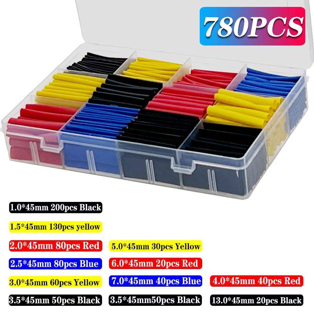 127-1060 Pcs 2:1 Heat Shrink Tube Shrinking Assorted Polyolefin Insulation Sleeving Wire Cable Sleeves Wrap