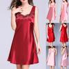 Fashion Women's Solid Color Sexy Sleeveless Casual Loose Home Nightdress