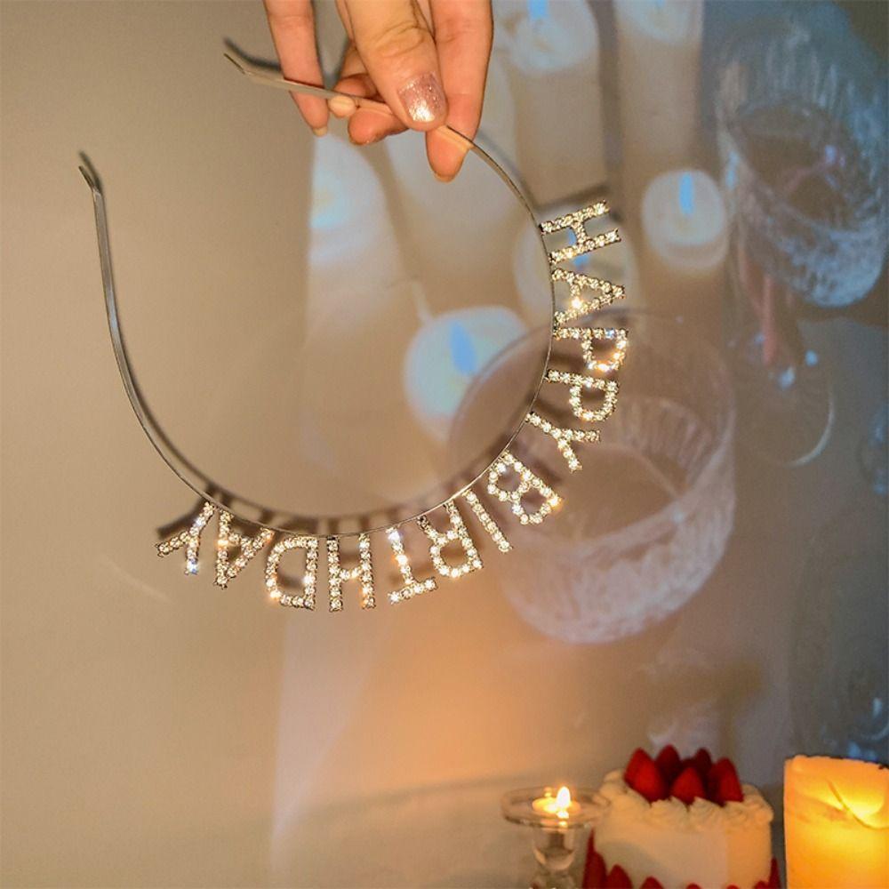 Birthday Gift Birthday Queen Headband Female Jewelry Birthday Hair Hoop Crown Women