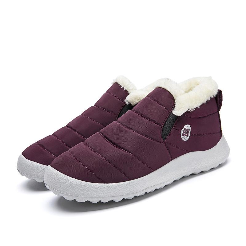 Shoes, Men and Women Winter Warm Cotton Shoes, Soft Sole Snow Boots EVA Light Sole 35-47 Large Size Men and Women