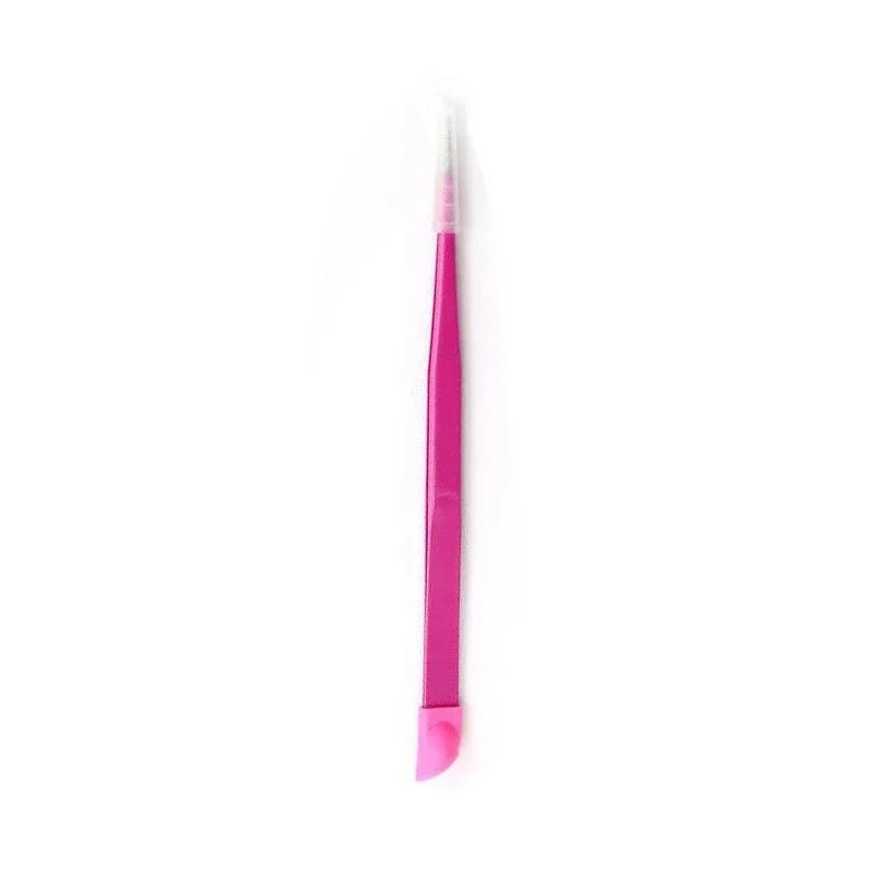 Double Sided Nail Tweezers Silicone Pressing Head Nail Tweezers Sticker Picker Nails Tools Manicure Nail Art Tools Accessories