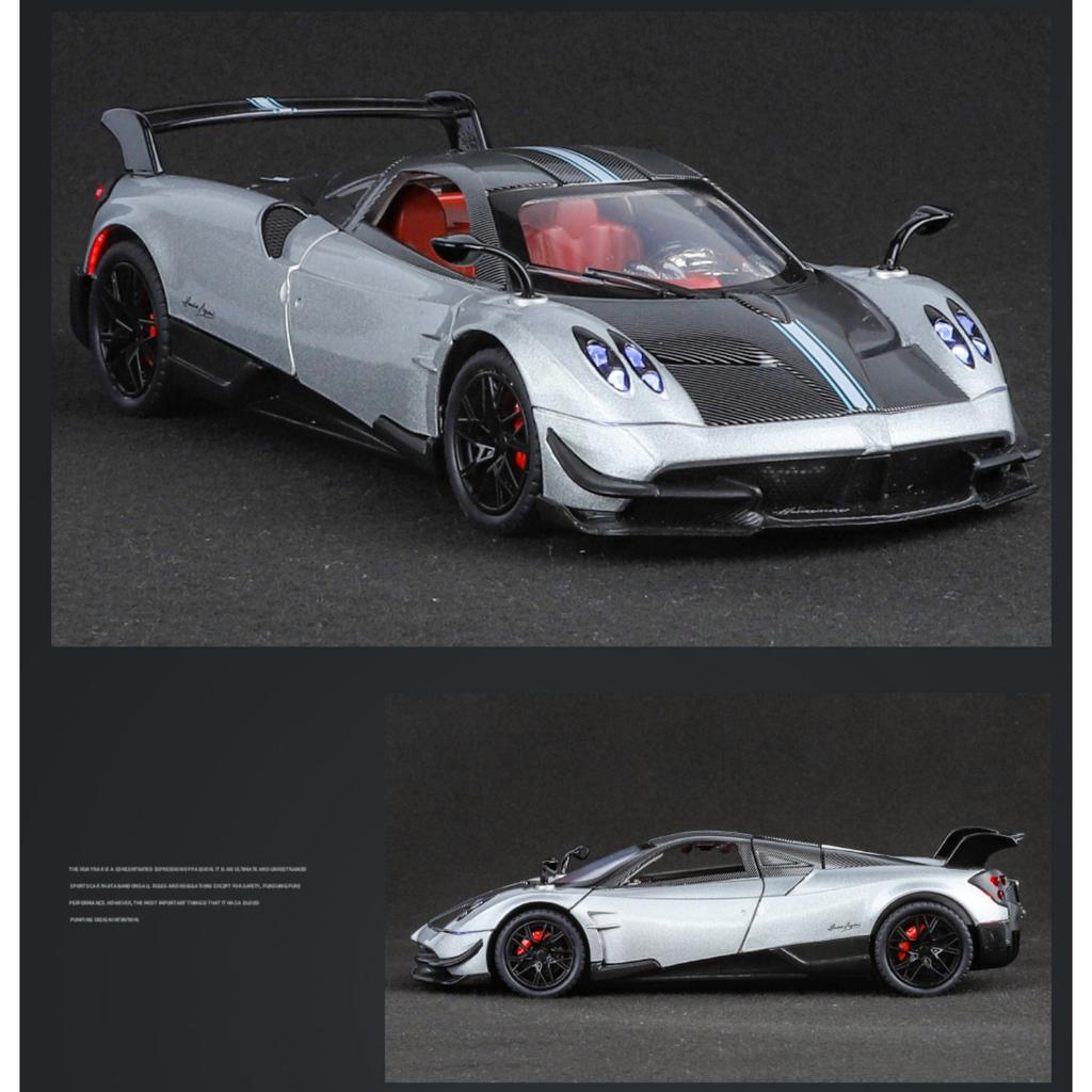 1/24 Pagani Huayra BC Alloy Car Model Diecast Toy Vehicle Sound Light