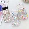 For Samsung Z Flip 4 Case Love Pattern Transparent Folding Phone Case With Bracelet For Samsung Z Flip 3 Zflip4 Hard Back Cover