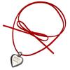 OTHER-worldly Heart Surgical Pendant Necklace [Red Suede]